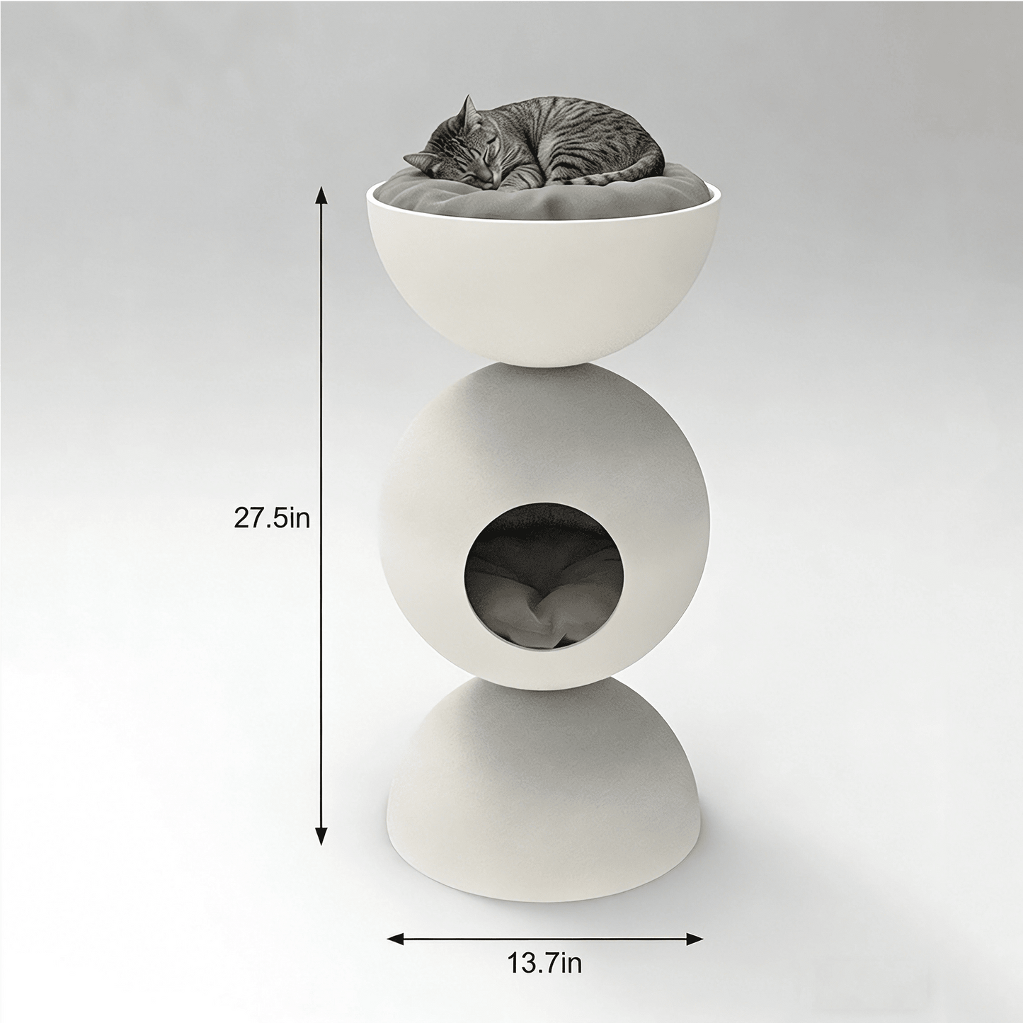 Modern FRP Dual-Level Cat Tree with Sun Lounge - MULIPETS