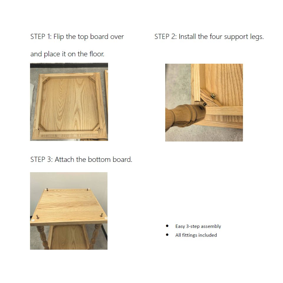 Solid Wood Dog Crate Side Table - MULIPETS