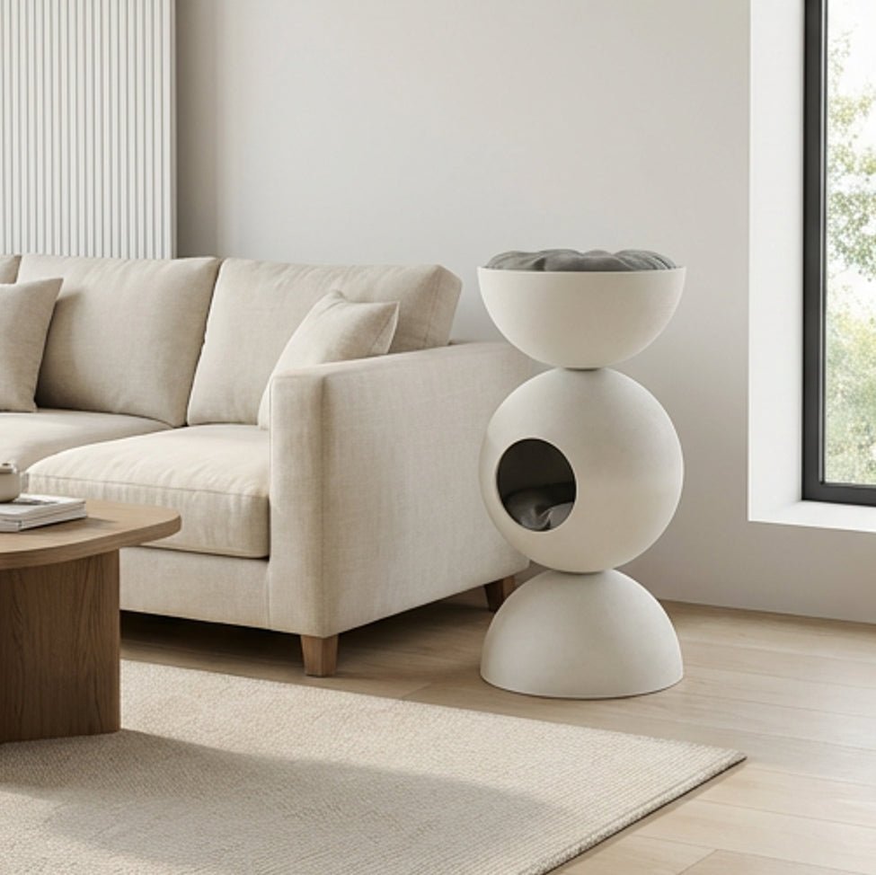 Modern FRP Dual-Level Cat Tree with Sun Lounge - MULIPETS