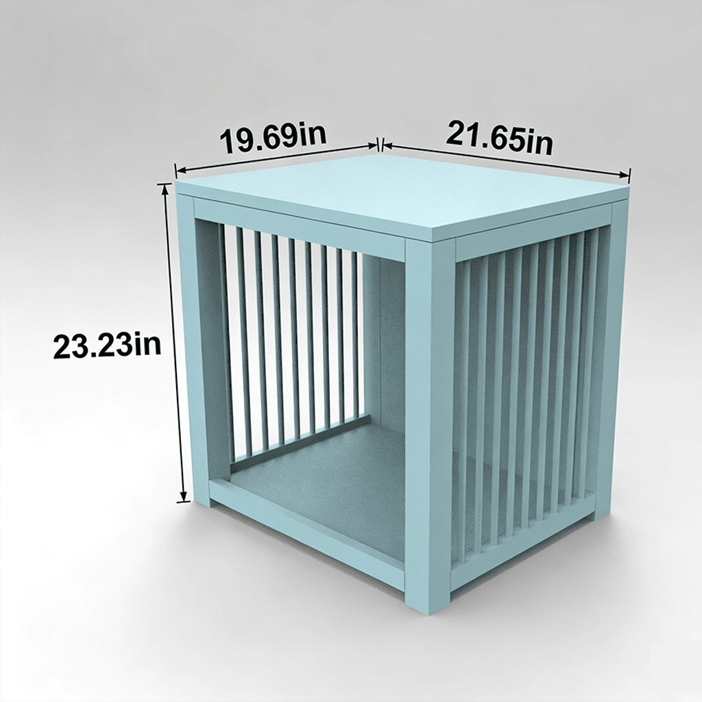 Modern Wooden Dog Crate Side Table with Matte Finish - MULIPETS