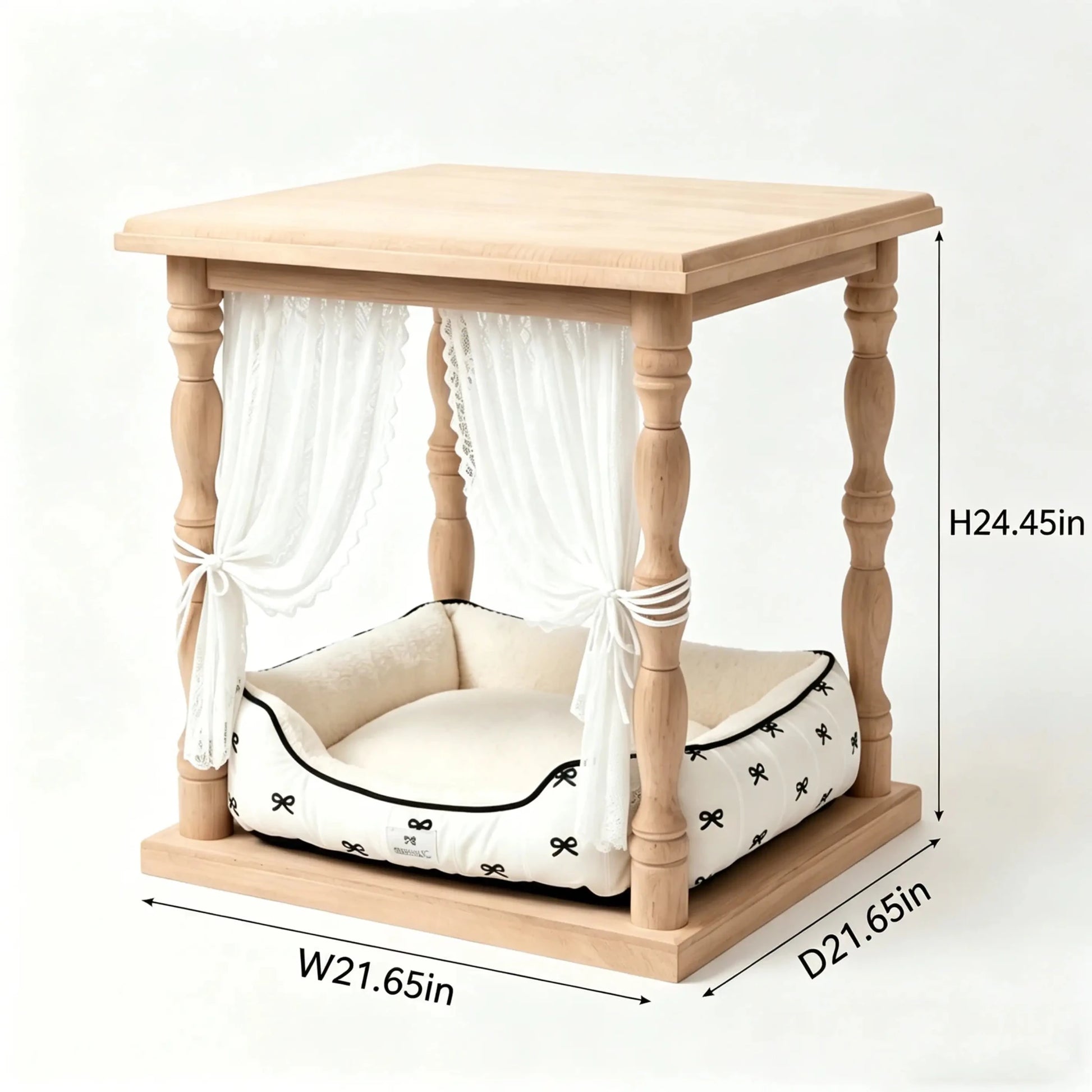 Solid Wood Dog Crate Side Table - MULIPETS