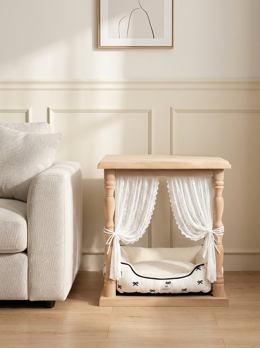 Solid Wood Dog Crate Side Table - MULIPETS